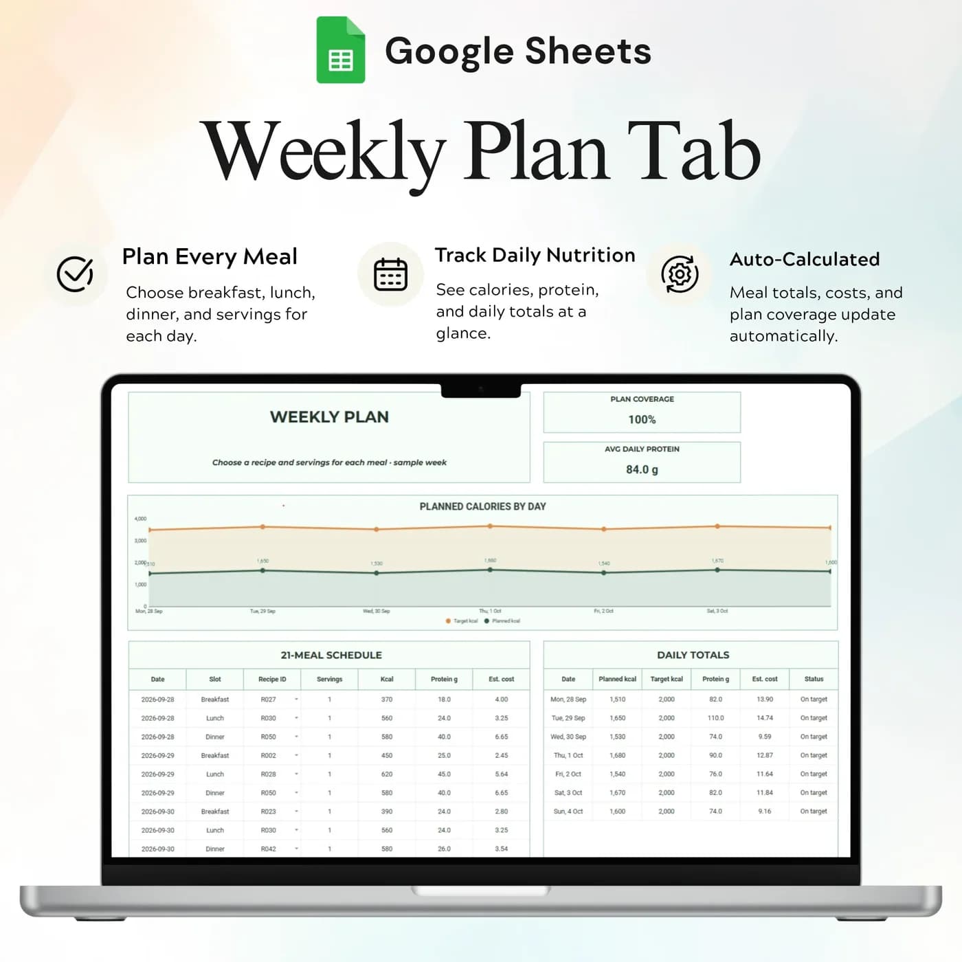 Meal Planner, Weekly Meal Planner