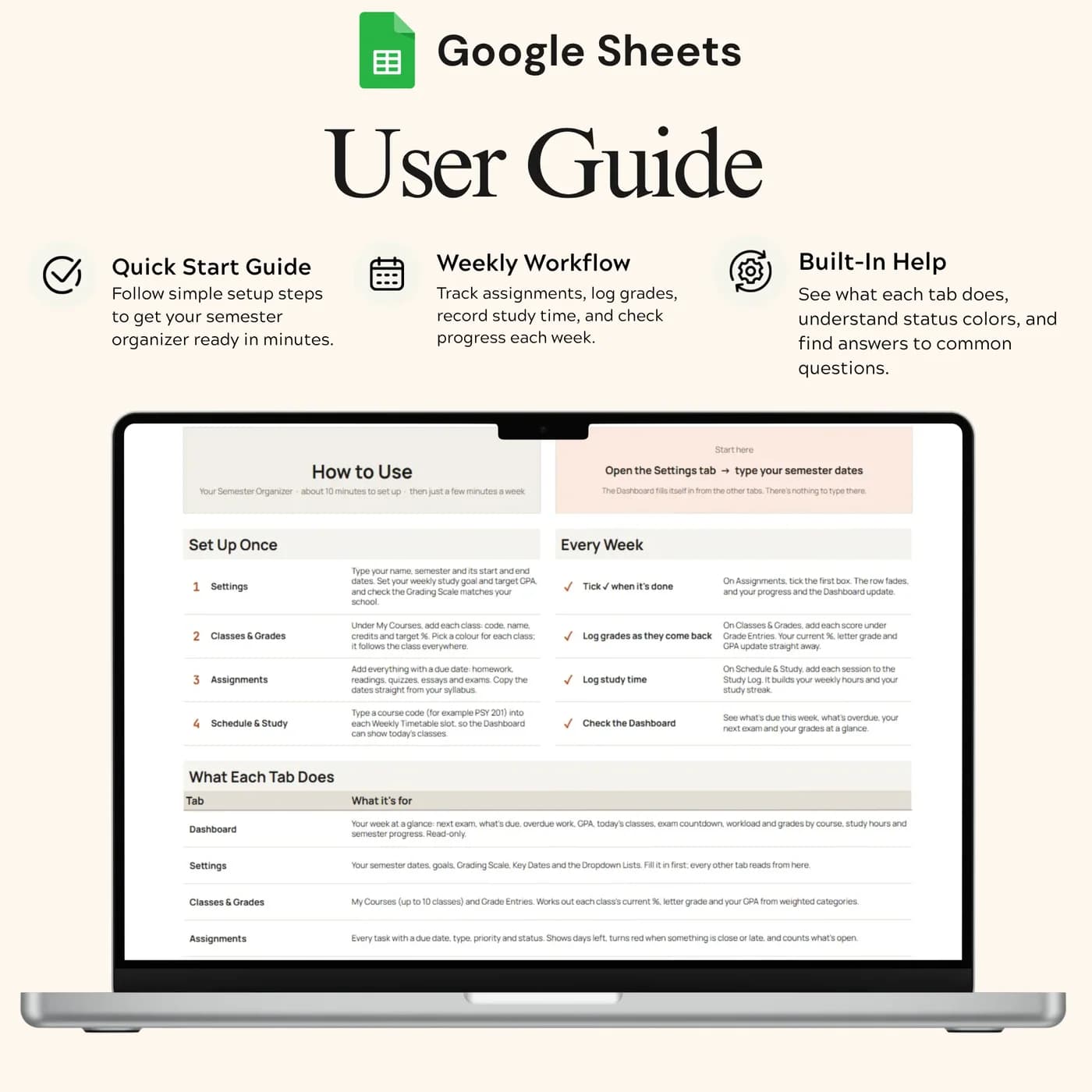Student Organizer, User guide