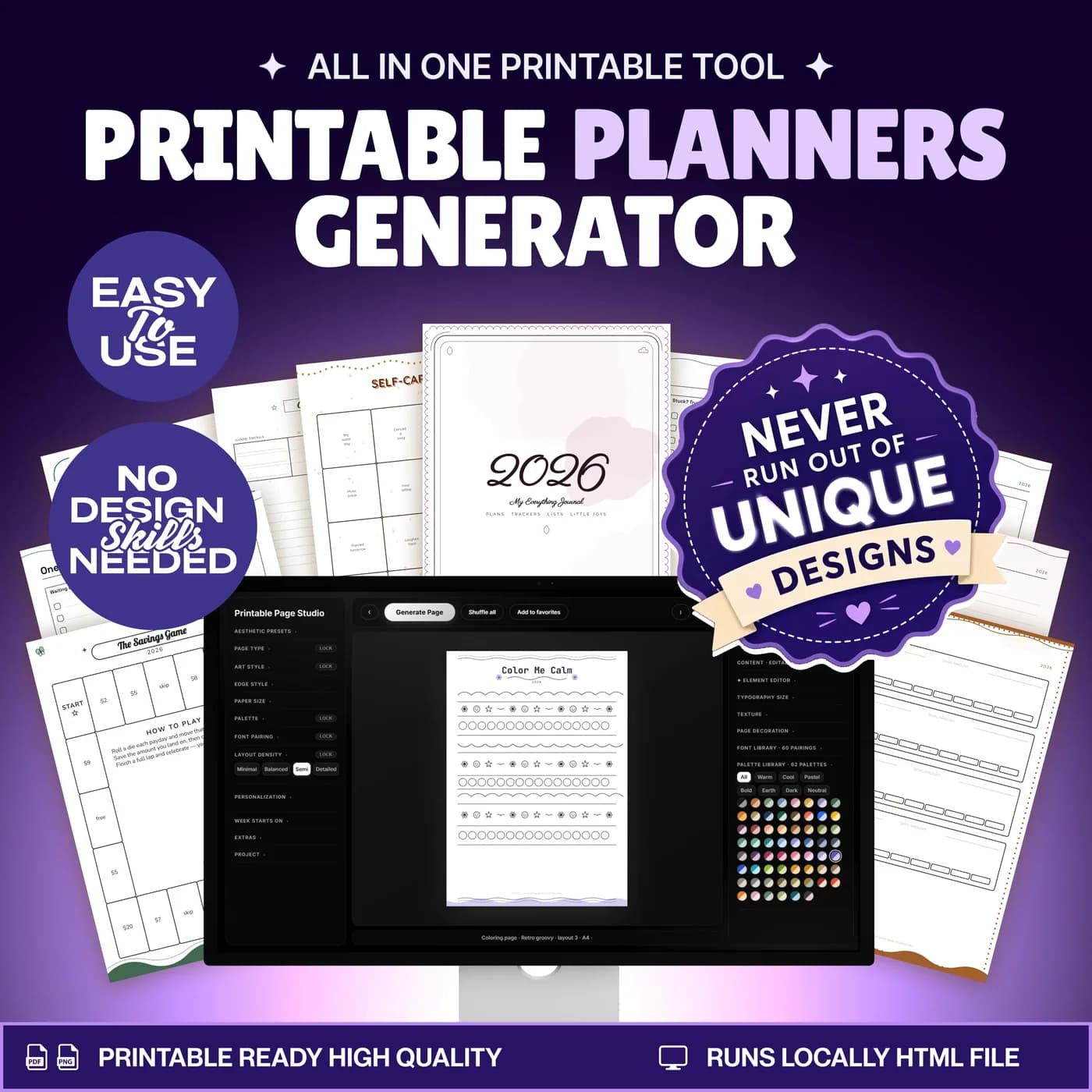 Printable Planner Generator, Cover