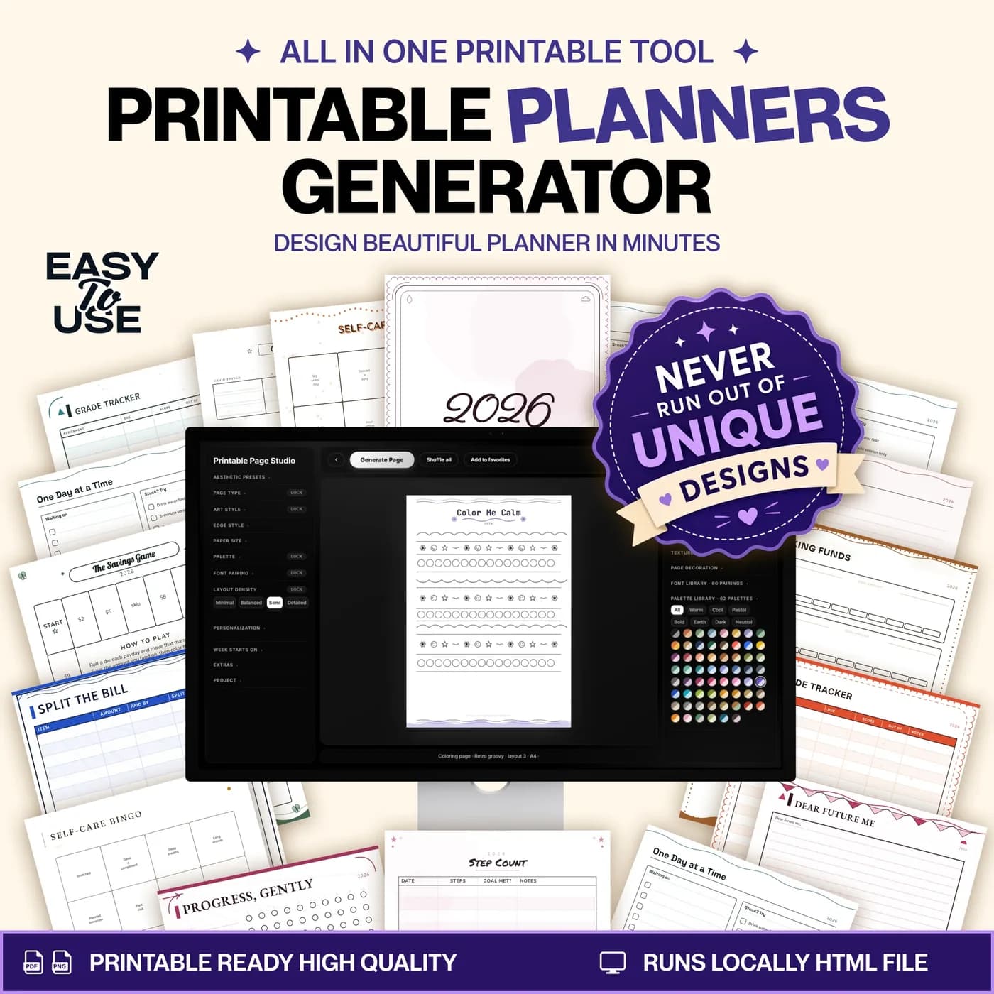 Printable Planner Generator, Printable Planner Generator